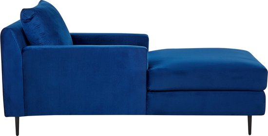 GUERET - Chaise longue - Blauw - Symmetrisch - Fluweel