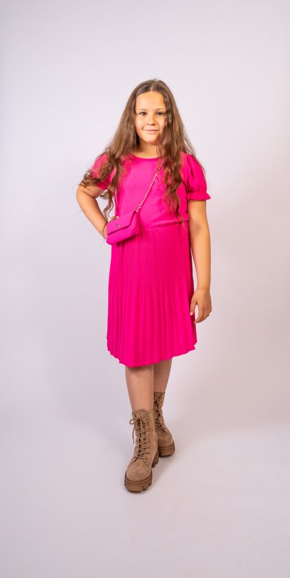 Robe fille Shopping For Everyone-Rose Fuchsia avec sac 6 ans