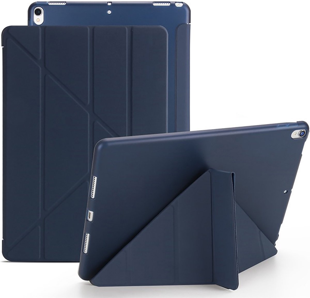 iPad Air 2022 Cover Blauw Foncé Book Case Cover Avec Protecteur D'écran - iPad  Air