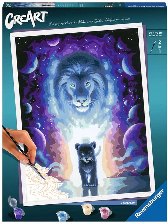 Foto: Ravensburger lion jojoesart edition schilderen op nummer voor volwassenen