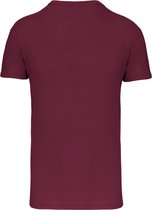 Wijnrood T-shirt met V-hals merk Kariban maat S