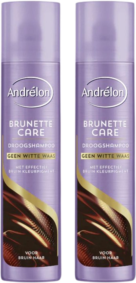 Andrélon Brunette Care Droogshampoo Spray Voor - Bruin Haar - Voordeelbundel - 2 x 245 ml