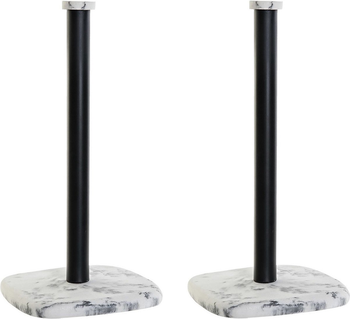 2x stuks kunststof keukenrolhouders marmerlook 33 cm - Keukenpapier/keukenrol houders