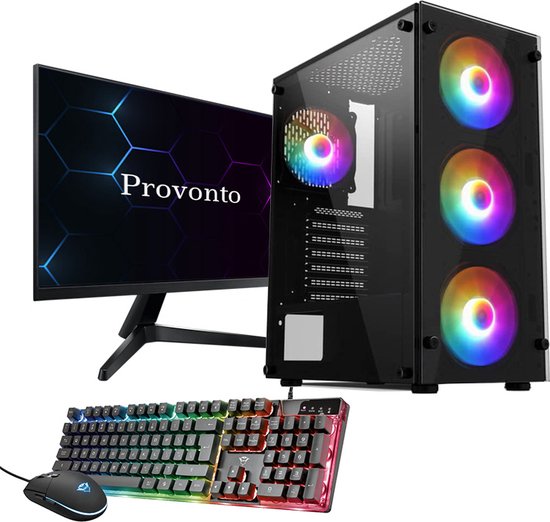 Provonto MidRange Gaming PC Set (Intel Xeon X5675, AMD Radeon RX 580