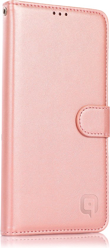 Perfeqt geschikt voor iPhone 14 Pro Max Uitneembare leer BookCase Hoesje - Rose Gold