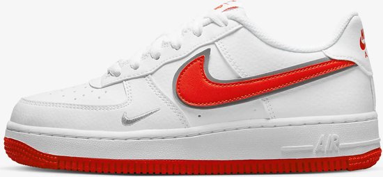 Nike Air Force 1 - Baskets pour femmes - Unisexe - Taille 39 - Wit/ Rouge |  bol.com
