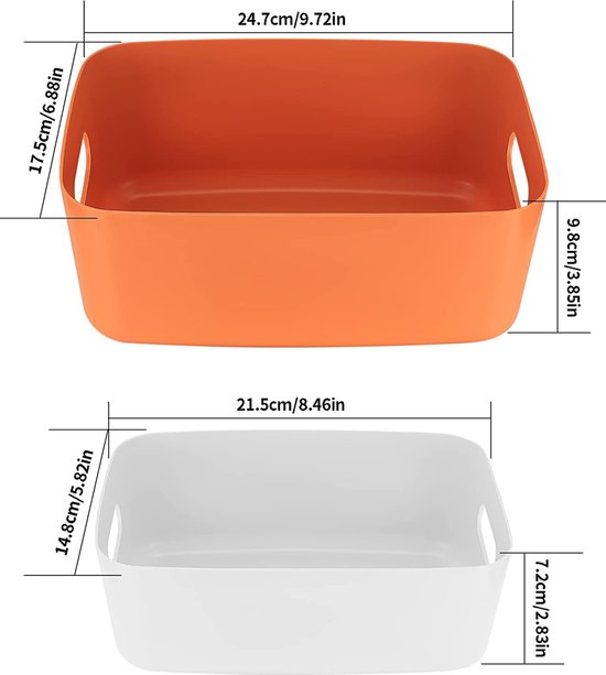 HapiLeap Opbergdoos met deksel, stapelbare opbergdozen met deksel, boxen, opslag voor planken, keuken, badkamer, speelkamer, klaslokaal, kantoor, kinderkamer (4 groot 4 klein
