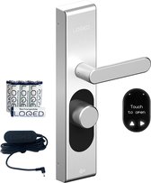 Loqed Bundel Smart Lock & Power Kit - Slim Deurslot - Smart Home - Cilinder & Codetoegang - Metaal