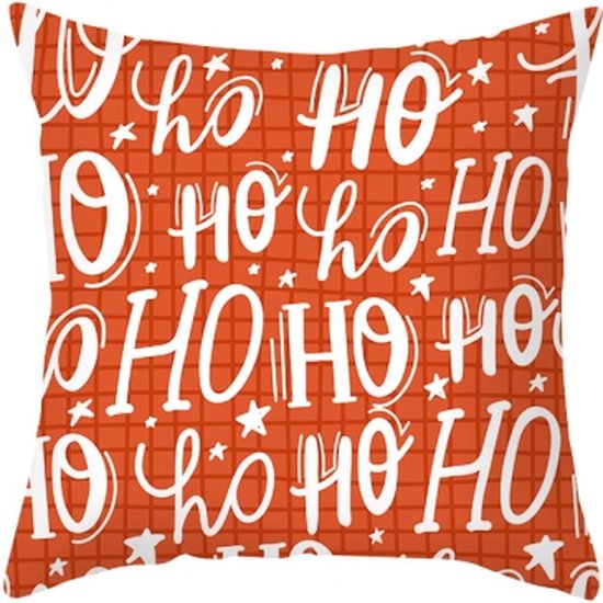 Set van 4 kerstkussenslopen, bankkussen, kerstkussensloop, katoen en linnen, 45 x 45 cm