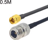 SMA Male naar N Female RG58 coaxiale adapterkabel, kabellengte: 0,5 m