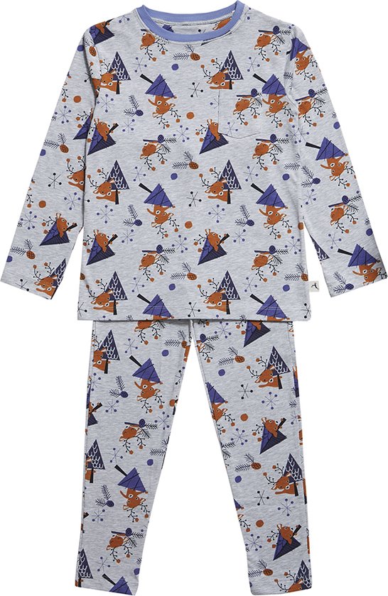 ten Cate pyjama winter deer grey melee voor Jongens - Maat 98/104 | bol.com