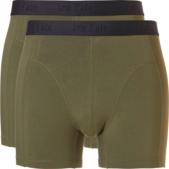 ten Cate bamboe shorts burnt olive 2 pack voor Heren - Maat S