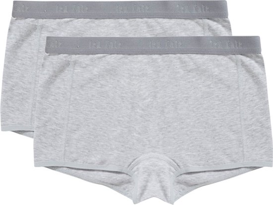 Basics shorts light grey melee 2 pack voor Meisjes | Maat 122/128