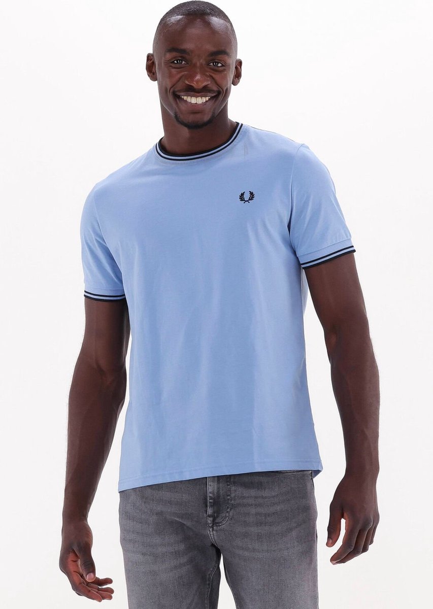 Fred Perry Twin Tipped T-shirt Polo's & T-shirts Heren - Polo shirt - Lichtblauw - Maat S