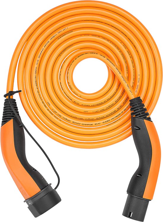 GONEO EV Type 2 oplaadkabel 11kW 5m 16A mode 3 fase, EU laadkabels