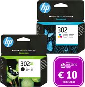 HP 302 - Inktcartridge 302XL Zwart & 302 Kleur + Instant Ink tegoed |  bol.com