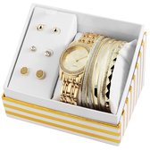 Coffret cadeau Excellanc avec montre femme, bracelets et boucles d'oreilles
