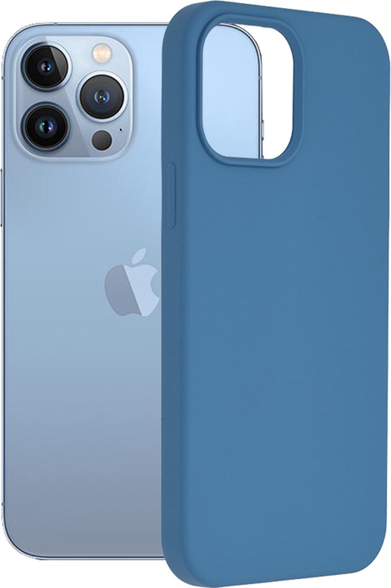Techsuit - Soft Edge Siliconen Hoesje Voor iPhone 13 Pro Max Denim Blauw