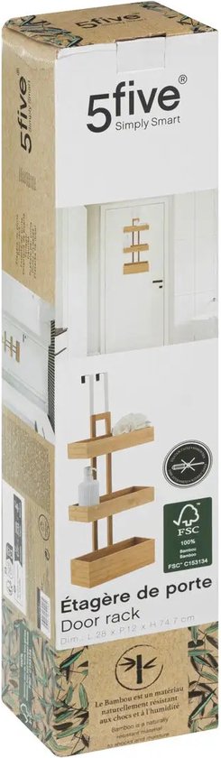Étagère De Salle De Bain, Meuble WC Au-Dessus Des Toilettes à 3 Niveaux 4 Crochets Barre Inferieure Reglable 24x63x164cm Blanc 91270386
