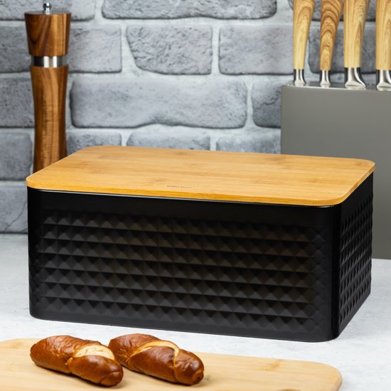 Boîte à Pain En Bambou Avec Couvercle – Design Moderne, Rangement Pratique Pour Pain Ou Snacks