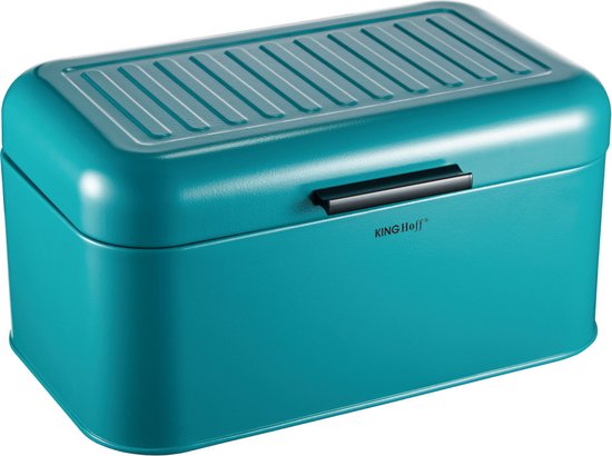 Foto: Kinghoff 1711 broodtrommel turquoise staal