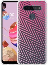 LG K51S Hoesje Wavy Pink - Designed by Cazy