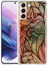 Hoesje Geschikt voor Samsung Galaxy S21 Abstract colorful