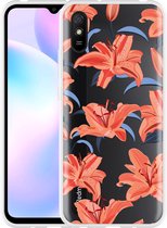 Xiaomi Redmi 9A Hoesje Flowers - Designed by Cazy