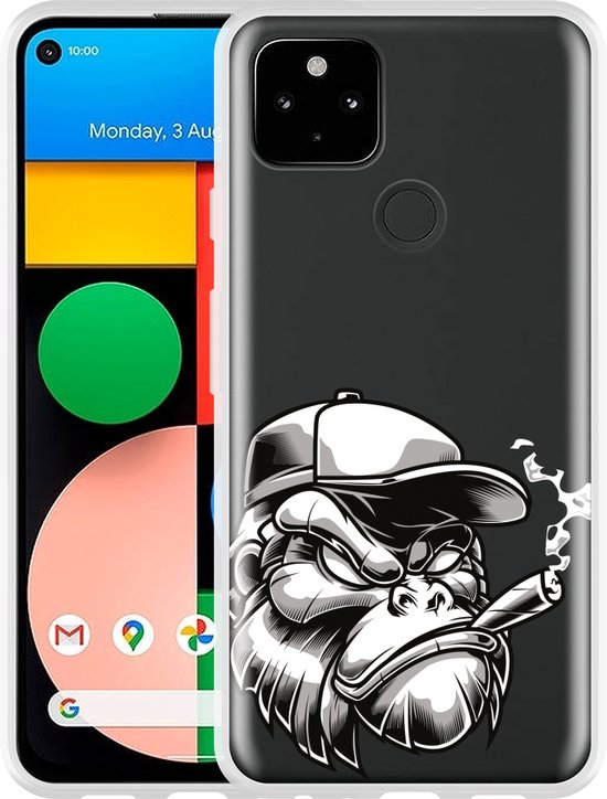 Google Pixel 4a 5G Hoesje Gorilla Head Designed by Cazy