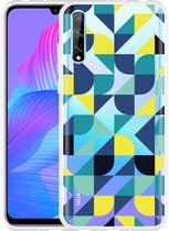 Huawei P Smart S Hoesje Modern Blauw Designed by Cazy