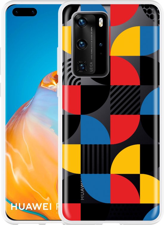 Hoesje Geschikt Voor Huawei P40 Pro Abstract Pattern Bol 