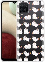 Hoesje Geschikt voor Samsung Galaxy A12 Unicorn Cat