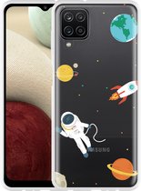 Hoesje Geschikt voor Samsung Galaxy A12 Astronaut