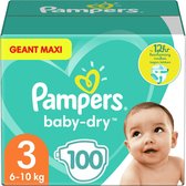 Pampers Baby-Dry Luiers - Maat 3 (6-10 kg) - 100 Luiers