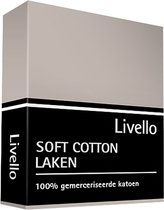 Livello Drap de lit Soft Coton Stone 160x270