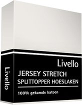 Livello Hoeslaken Jersey splittopper Offwhite 180x200/210