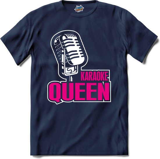 Karaoke Queen | Muziek - Zingen - Hobby - T-Shirt - Unisex - Navy Blue