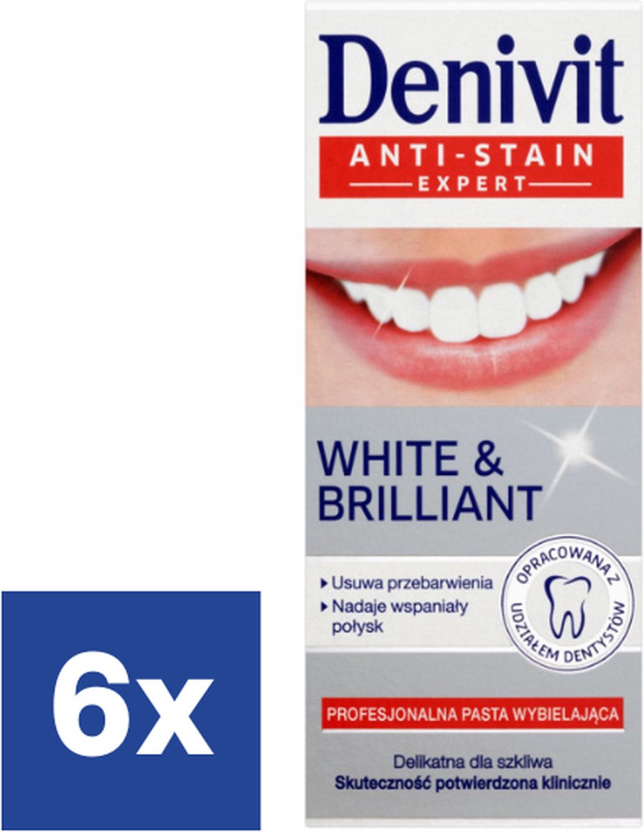 Denivit - White Ultimate et tandpasta brillant - 6 pièces - Denivit  Avantage | bol.com