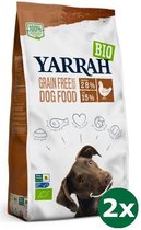 2x2 kg Yarrah dog biologische brokken graanvrij kip/vis hondenvoer NL-BIO-01