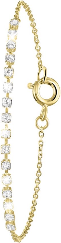 Lucardi - Bijoux en argent plaqué or avec zircone