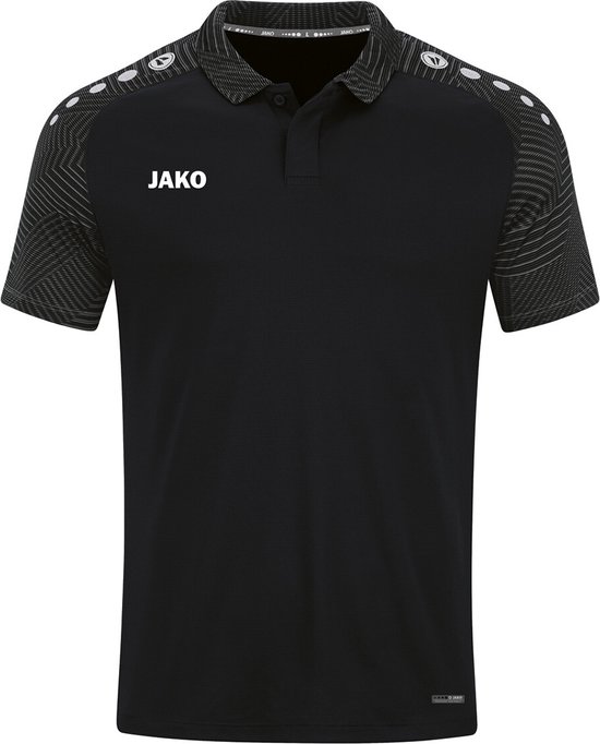 JAKO Polo Performance Zwart-Antra Light Maat 4XL