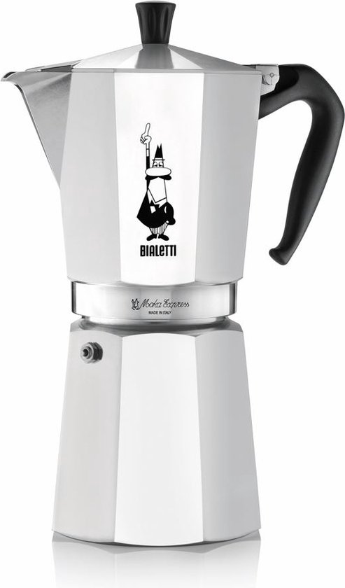 Cafetiere 18 tasses moka express argent Bialetti