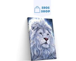 SEOS Shop ® Diamond Painting Volwassenen - Diamond Painting Kinderen - Diamond Painting Pakket Volledig - Leeuwen Kop - 30x35 cm