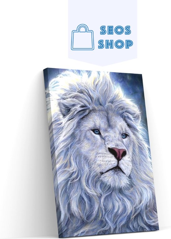 SEOS Shop ® Diamond Painting Volwassenen - Diamond Painting Kinderen - Diamond Painting Pakket Volledig - Leeuwen Kop - 30x35 cm