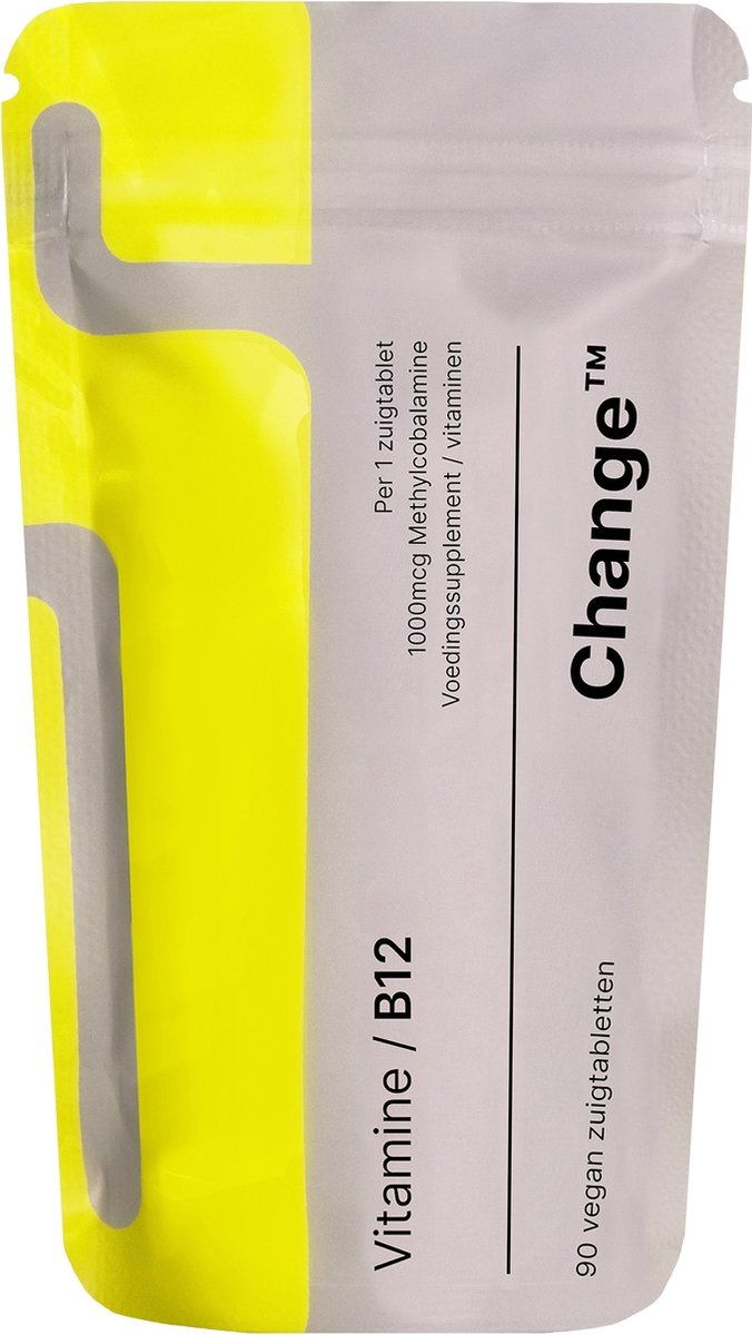 Change™ Vitamine B12 Vegan - 90 zuigtabletten met Aardbei smaak - Plantaardig supplement - The Change Starts