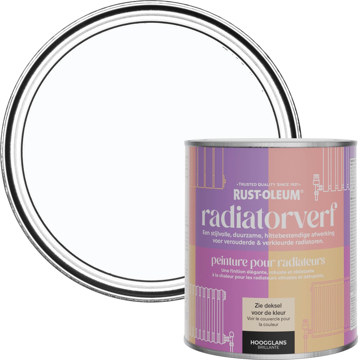 Rust-Oleum Lichtblauw Radiatorverf Hoogglans - Ijskap 750ml