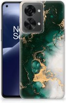 TPU Siliconen Hoesje geschikt voor OnePlus Nord 2T Marmer Groen