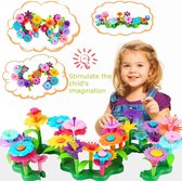 2023 Nieuw Speelgoed Kinderen - Constructie Speelgoed 109 delig - Leerzaam - Montessori Speelgoed - Bloemen Bouwblokken - Bouwstenen Bouwpakket - Bouwspeelgoed voor 3 jaar + 4 jaar + 5 jaar