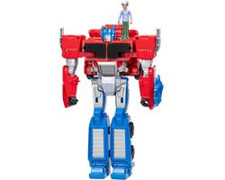 foto van Transformers Earthspark Draaiwisselaar Optimus Prime En Robby Malto-figuur Veelkleurig