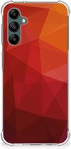 Shockproof Case geschikt voor Samsung Galaxy A14 5G Polygon Red